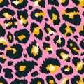 Trendy leopard seamless pattern pink