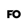 Letter F and O, FO logo design template. Minimal monogram initial based logotype