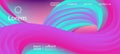 Trendy Liquid Flow Banner. Landing Page, Pink, Purple Background. Neon Color Royalty Free Stock Photo