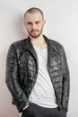 Trendy look concept. funky , fashionable jacket for tough guys
