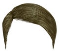 Trendy man short hairs.brown blonde.beauty style.realistic 3d .