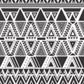 Trendy Maori style hand drawn Maori style seamless pattern motifs colorful design vector ready for fashion textile print Royalty Free Stock Photo