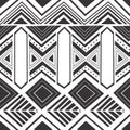 Trendy Maori style hand drawn Maori style seamless pattern motifs colorful design vector ready for fashion textile print Royalty Free Stock Photo