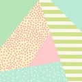 Trendy memphis style background with retro style texture, pattern and geometric elements.