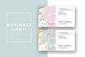 Trendy minimal abstract business card template with brush stroke Royalty Free Stock Photo