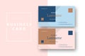 Trendy minimal abstract business card template. Modern corporate stationery id layout with geometric pattern. Vector fashion