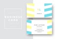 Trendy minimal abstract business card template. Modern corporate stationery id layout with geometric pattern. Vector fashion