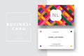 Trendy minimal abstract business card template. Modern corporate stationery id layout with geometric pattern. Vector fashion Royalty Free Stock Photo