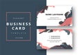 Trendy minimal abstract business card template. Modern corporate