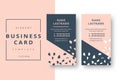 Trendy minimal abstract business card template. Modern corporate Royalty Free Stock Photo