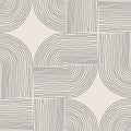 Trendy minimalist seamless pattern with abstract creative hand drawn composition