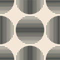 Trendy minimalist seamless pattern with abstract creative geometric composition