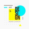 Trendy minimalistic geometric shape design. Vector modern art elements for business cards, invitations, gift cards