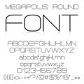 Trendy modern elegant font alphabet