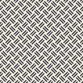 Trendy monochrome twill weave Lattice. Abstract Geometric Background Design. Vector Seamless Pattern.