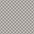 Trendy monochrome twill weave Lattice. Abstract Geometric Background Design. Vector Seamless Pattern. Royalty Free Stock Photo