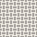 Trendy monochrome twill weave Lattice. Abstract Geometric Background Design. Vector Seamless Pattern. Royalty Free Stock Photo