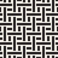 Trendy monochrome twill weave. Vector Seamless Black and White Pattern.