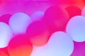 Trendy neon abstract background with color gradient from red pink fuchsia white blue purple combination pattern from air balloons