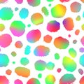 Trendy Neon Cheetah seamless pattern. Vector rainbow gradient wild animal leopard skin, colorful leo texture with neon Royalty Free Stock Photo