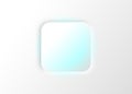 Trendy Neumorphism style liquid plastic square geometric shape interface background. Soft, clear and simple futuristic NeoMorphism