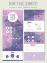Trendy one page website template design