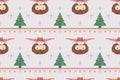 Trendy paper art pattern with knitted texture seamless bull. Watercolor style texture. Background, wallpaper. Christmas decoration Royalty Free Stock Photo