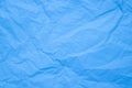 Trendy paper texture. Crumpled paper in light blue color