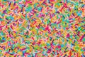 pattern of colorful sprinkles like background, sweet decoration