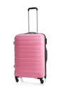 Trendy pink suitcase