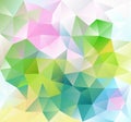 Trendy polygonal pink green pattern. Background of triangles. Vector illustration, design element for cover, banners