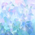 Trendy polygonal winter blue pattern. Background of triangles. Vector illustration, design element for cover, banners Royalty Free Stock Photo