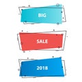 Trendy promotion business banners,stickers Royalty Free Stock Photo