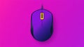 Trendy Purple Computer Mouse Icon Modern purple computer mouse flat design technology digital connectivity Symbolizing
