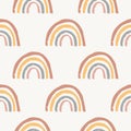 Trendy rainbow vector seamless pattern.