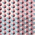 Trendy retro seamless abstract circles pattern. Vintage dusty rose color. Royalty Free Stock Photo