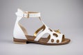 trendy sandals with cut-out design and metallic accents