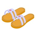 Trendy sandals icon, isometric style