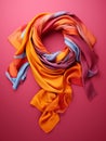 Trendy Scarf Accessory Vertical Illustration.