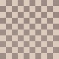 Trendy Seamless Chessboard Stylish Pattern. Mosaic Decoration with Light Brown Colors.