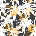 Trendy seamless exotic pattern with tropical plants. Modern abstract design for paper, wallpaper, cover, fabric and other users. V