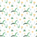 Trendy Seamless Floral Pattern in Vector Royalty Free Stock Photo