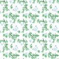 Trendy Seamless Floral Pattern in Vector Royalty Free Stock Photo