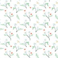 Trendy Seamless Floral Pattern in Vector Royalty Free Stock Photo
