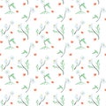 Trendy Seamless Floral Pattern in Vector