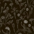 Trendy Seamless Floral Pattern in Vector Royalty Free Stock Photo