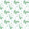 Trendy Seamless Floral Pattern in Vector Royalty Free Stock Photo