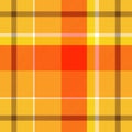 Trendy seamless gingham pattern. Abstract background. Yellow, red, blue and white shades. Chequered pattern Royalty Free Stock Photo