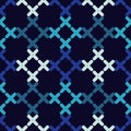 Trendy seamless pattern designs. Mosaic of crosses. Vector geometric background. Royalty Free Stock Photo