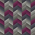 Trendy seamless pattern designs. The zigzag of dots. Vector geometric background.